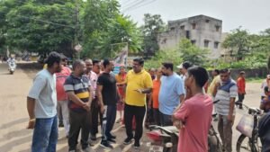 धमधा नाका अंडरब्रिज से अग्रसेन चौक तक फोरलेन सड़क, विधायक गजेन्द्र यादव ने किया निरीक्षण