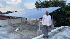 पीएम सूर्यघर मुफ्त बिजली योजना से जगमगाया ग्राम दमोदा के श्री मेश्राम का घर…