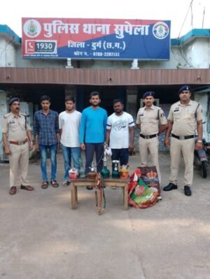 दुर्ग पुलिस की नशे के विरुद्ध कार्यवाही।