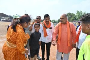 सांसद खेल महोत्सव:विधायक ललित ने कराया टाॅस, 350 खिलाड़ियों ने खेला खेल
