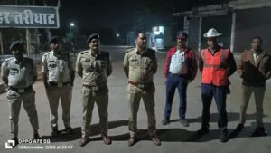 जिले के विभिन्न महत्वपूर्ण स्थानों में रात्रि के समय नाकाबंदी कर एवं सुनसान, आउटर क्षेत्र में पेट्रोलिंग कर, की गई चेकिंग