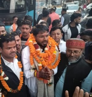 युवा मोर्चा प्रतिनिधिमंडल का यूनिटी मोर्चा से वापसी पर स्वागत..