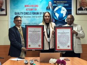 क्वालिटी गुरु डी के श्रीवास्तव के नेतृत्व में क्यूसीएफआई ने कायम किए दो विश्व रिकॉर्ड