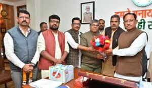 मुख्यमंत्री विष्णुदेव साय से वीर शहीद दीपक भारद्वाज स्मृति समिति के सदस्यों की सौजन्य मुलाकात