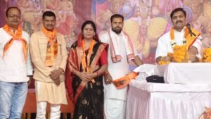 खैरागढ़ विकासखंड के ग्राम अवेली में आयोजित श्री राम कथा में हुईं शामिल, क्षेत्र की खुशहाली की कामना की