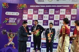 खेलो इंडिया ट्राइबल गेम्स 2026: निकिता ने रचा इतिहास, भारोत्तोलन में कुल 160 किलोग्राम उठाकर छत्तीसगढ़ को दिलाया पहला स्वर्ण