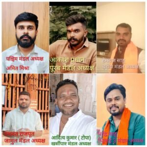 भाजपा जिला भिलाई युवा मोर्चा मंडल अध्यक्ष एवम् महामंत्री की घोषणा